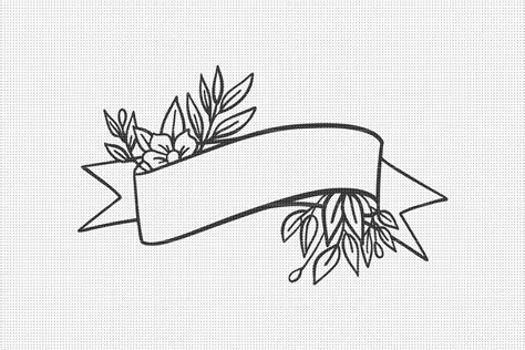 Download Free Floral Banner - SVG File, DXF File Commercial Use DXF Files