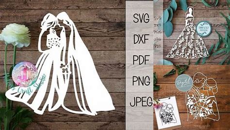 Download Free Floral Bride 3 SVG DXF PNG PDF JPG Cut Files