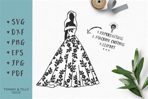 Download Free Floral Bride 3 SVG DXF PNG PDF JPG Files Free PSD Mockups