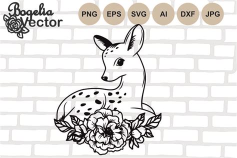 Download Free Floral Deer Svg File Cut Files