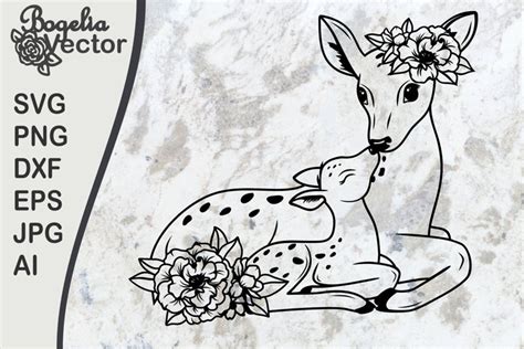 Download Free Floral Deer Svg File Easy Edite