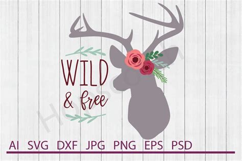 Download Free Floral Deer Svg File Files Free PSD Mockups