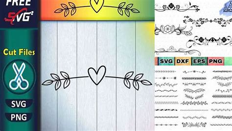 Download Free Floral Dividers Vector Pack DXF Files