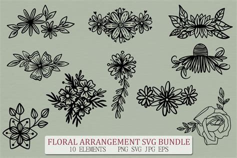 Download Free Floral Elements SVG Easy Edite