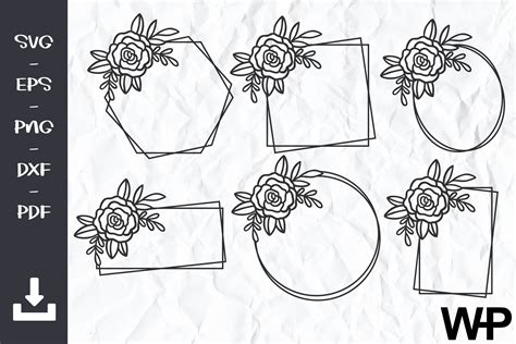 98+ Free Floral Frame SVG, Monogram Frame SVG Floral Frame Clipart Geometric Frame SVG Geometric. 284+ Floral SVG Border Free