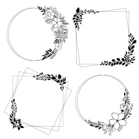 Get Creative with Free Floral Frame SVG - Add a Touch of Elegance to Your Designs!