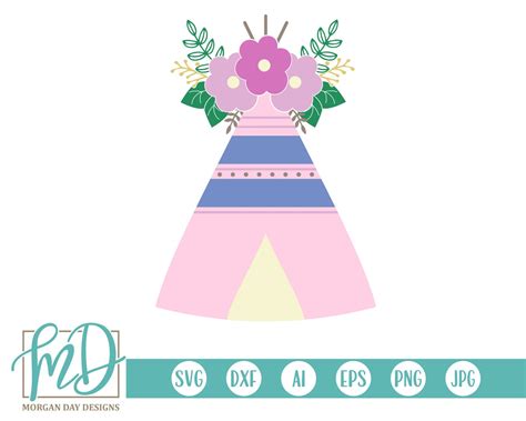 Download Free Floral Teepee SVG Files For Crafts