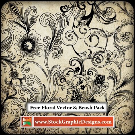 Download Free Floral Vector Pack Commercial Use DXF Files
