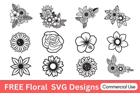 Download Free Floral Vector Pack Cricut SVG