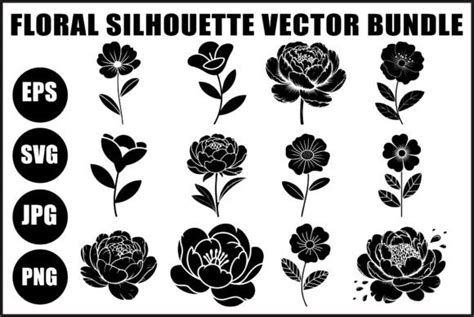 Download Free Floral Vector Pack Silhouette