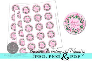Download Free Floral Wreath Thank You Sticker Cut Files Commercial Use For Crafts