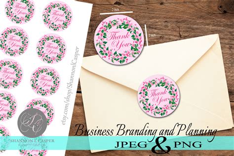 Download Free Floral Wreath Thank You Sticker Cut Files Crafts