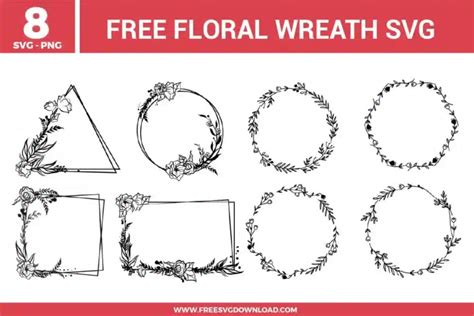Download Free Floral wreath SVG Files