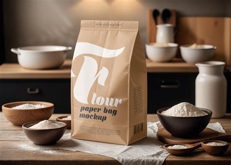 Download Free Flour Bag Mockup PSD Generator PSD Files