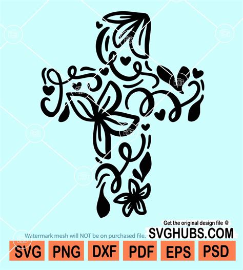 Download Free Flourish Crosses - SVG, DXF, EPS Cut Files Files