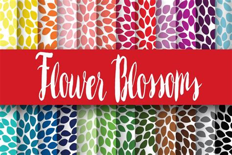 Download Free Flower Blossoms Digital Papers Files For Crafts