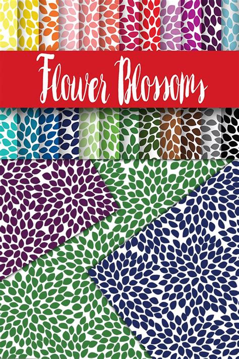 Download Free Flower Blossoms Digital Papers Printable