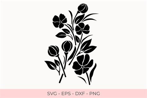 Download Free Flower Bundle For Silhouette