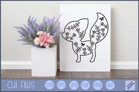 Download Free Flower Fox - SVG File, DXF File Commercial Use