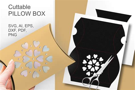 Download Free Flower Pillow Box | SVG | PNG | DXF Easy Edite