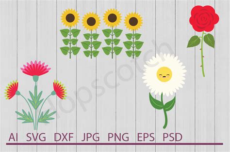 Download Free Flower SVG, Flower DXF, Cuttable File DXF Files