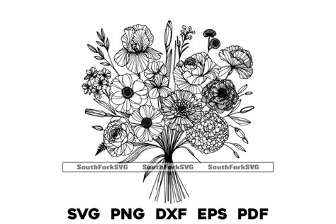 Download Free Flower bouquet design Commercial Use DXF Files