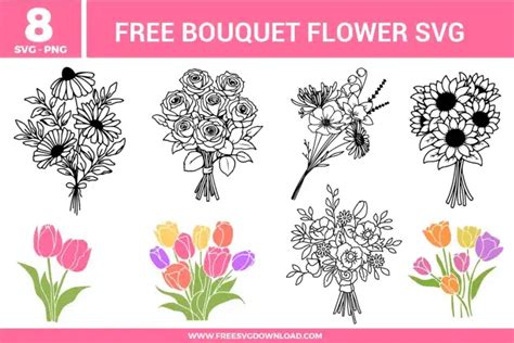 Download Free Flower bouquet design Cut Files