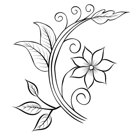 Download Free Flower line art Files