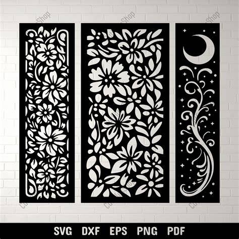 Download Free Flowers Bookmarks,Bookmarks Printable,1.8x5 inch Bookmarks,Floral
Book DXF Files