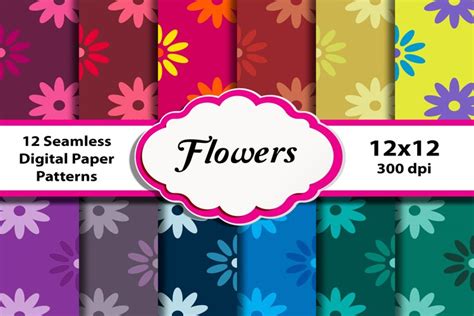 Download Free Flowers Digital Paper Files For Crafts