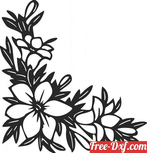 Download Free Flowers Patterned, Floral Pattern, Flowers Background DXF Files