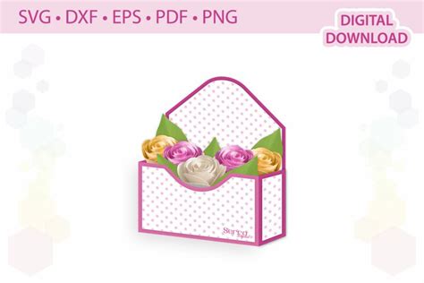 Download Free Flowers in envelope SVG Files DXF Files