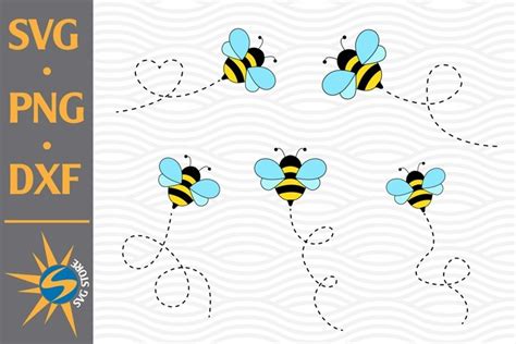 Download Free Flying Bee SVG, Flying Bee DXF, Cuttable File SVG DXF Files