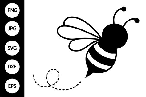 Download Free Flying Bee SVG, Flying Bee DXF, Cuttable File SVG For Crafts