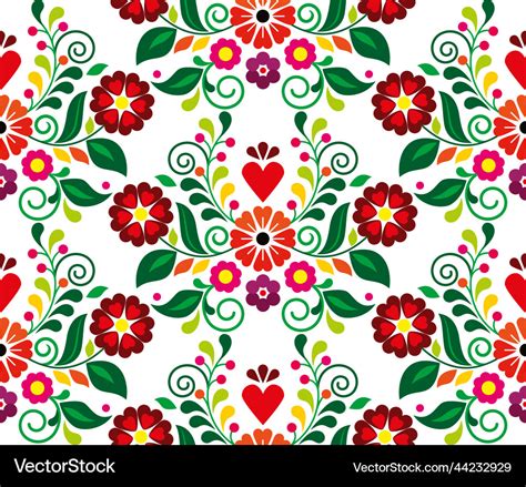 Download Free Folk Flower Pattern Commercial Use