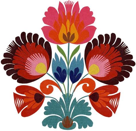 Download Free Folk Flower Pattern Crafts
