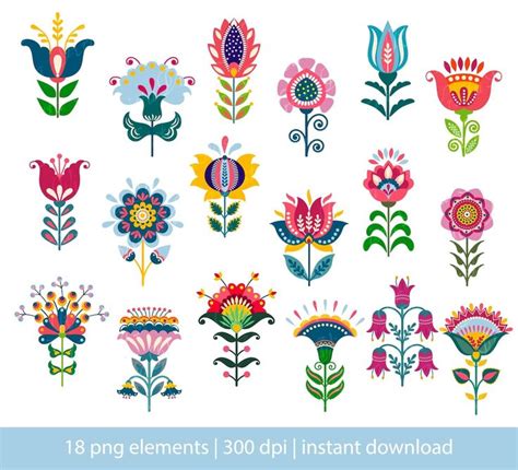 Download Free Folk Flower Pattern Cut Files