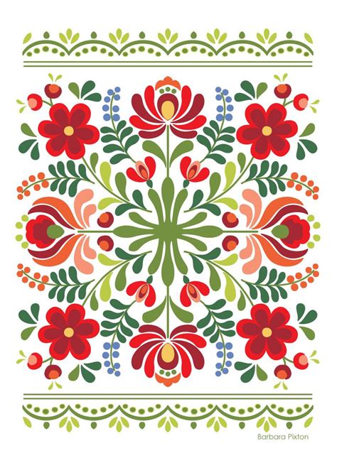Download Free Folk Flower Pattern Files Free PSD Mockups