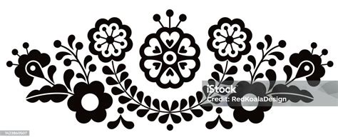 Download Free Folk Flower Pattern For Silhouette