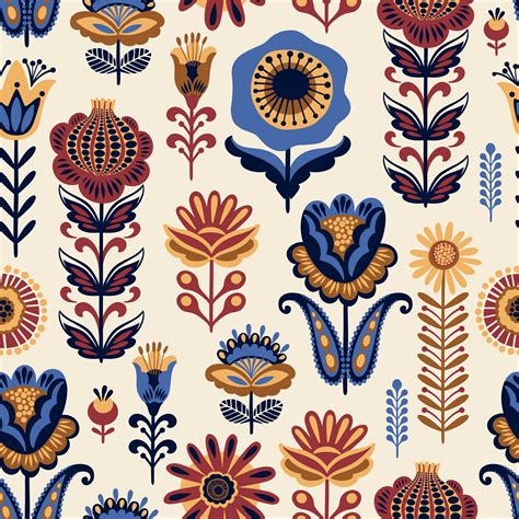 Download Free Folk Flower Pattern Images