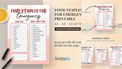 Download Free Food Staples for Emergency Printable DXF Files