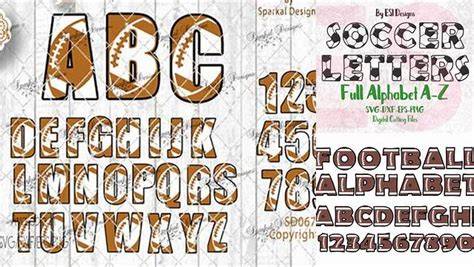 Download Free Football Alphabet Cutting Files-SVG/EPS/PNG/DXF DXF Files