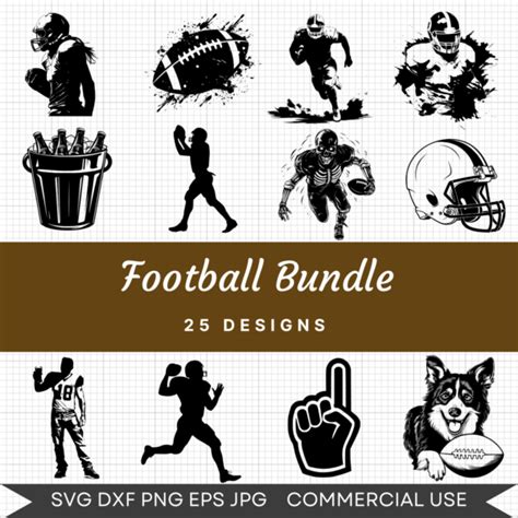 Download Free Football Bundle 1 SVG Commercial Use
