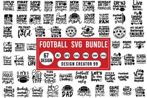 Download Free Football Bundle 1 SVG Crafts
