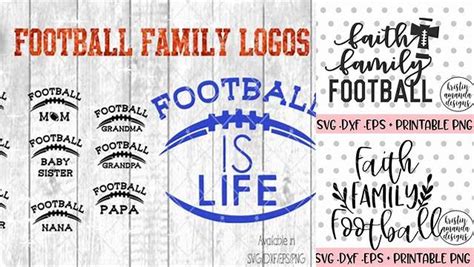 Download Free Football Family Logos - SVG/EPS/DXF/PNG Files DXF Files