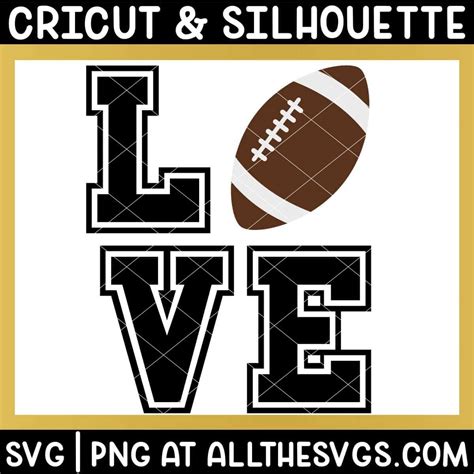 Download Free Football Love Svg Printable Commercial Use DXF Files