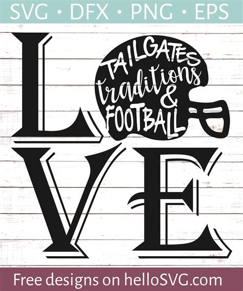 Download Free Football Love Svg Printable Files DXF Files