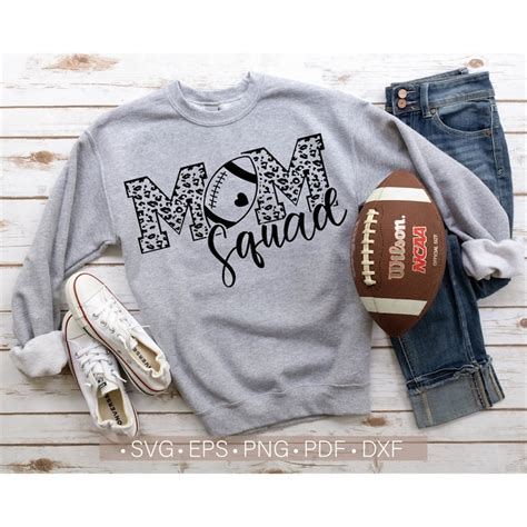 Download Free Football Mom Squad SVG Cut File For Crafts