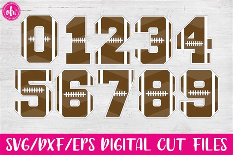 Download Free Football Numbers - SVG, DXF, EPS Digital Cut Files For Crafts