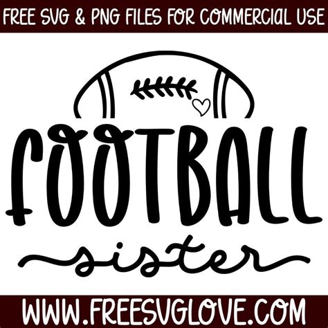 Download Free Football Sister SVG File Cut Files